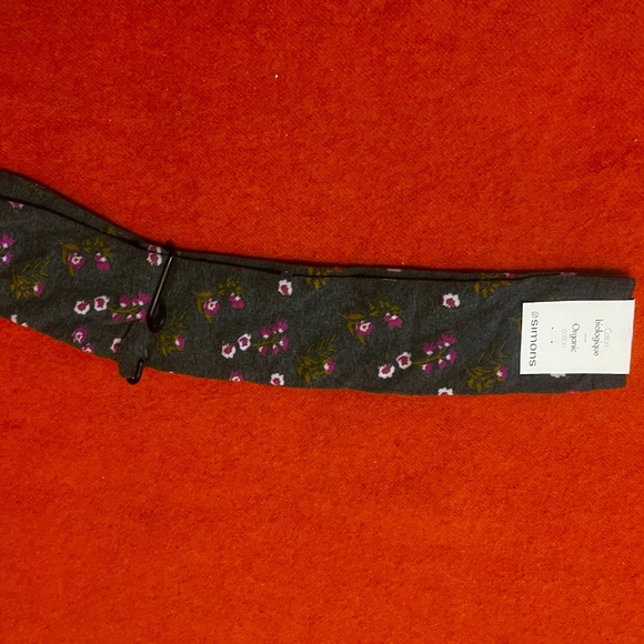 Gray and pink organic cotton blend knee high socks NWT - Picture 2 of 5